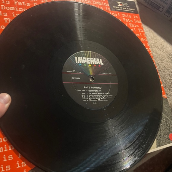 Fats Domino -This is Fats Domino Vinyl LP Record 1958 Pressing . Black label - Picture 4 of 7